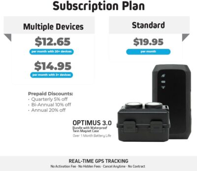 Optimus 3.0 GPS Tracker - Over 1 Month Battery - with Heavy Duty Waterproof Case and Powerful Magnets for Vehicles and Assets - Image 4