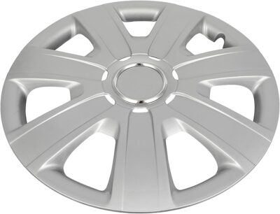 SCITOO 4pcs 15 Inch Silver Hubcaps, Simple Install, Replacement Wheel Covers for Cars, Trucks, SUVs, Beautiful & Durable R15 for Most Cars - Image 8