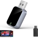 2026 Wireless CarPlay Adapter for iPhone - No Audio Lag, 5s Auto-Connect- Convert Factory Wired to Wireless CarPlay - Bluetooth 5.3 & 5GHz Wi-Fi - Plug & Play (Includes USB A/C)