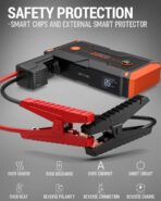 Powrun P-ONE Jump Starter, 2000A Portable Jump Box - Car Jump Starter Battery Pack for up to 8.0L Gas and 6.5L Diesel Engines, 12V Battery Jump Starter with Carry Case (Orange) - Image 4