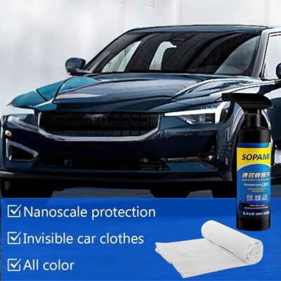 Sopami Car Coating Spray,Quick Effect Coating Agent,Quickly Coat Car Wax,Car Scratch Wax Polish Spray Waterless Wash,Oil Film Emulsion Glass Cleaner with towel (1 pcs) - Image 7