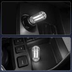 Car Interior USB LED Night Light, Portable Touch dimmable Car Ambient Lighting Kit, Retro Mini Transparent Glass Bottle Lamp Decorations for Vehicle Camping Bedroom Hallway, Pack of 2(White) - Image 5