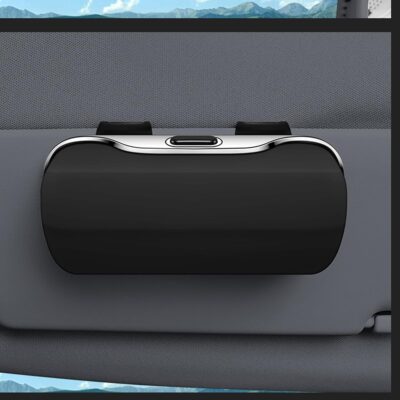 zipelo Sunglasses Holder for Car Sun Visor, Protective Automotive Eyeglasses Storage Case Hanger, Soft Vehicle Interior Glasses Organizer Box Accessories, Universal for SUV Sedan Truck (Black) - Image 6