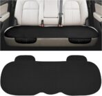 Car Back Seat Cover, Anti-Slip Long Comfortable Vehicle Rear Chair Protectors with Storage Pocket, Breathable Automotive Back Bench Cushion Pad, Universal for SUV Sedan Truck (Black)