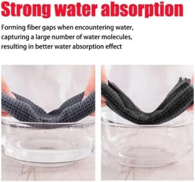 Car Cleaning Cloth 1Pcs Microfiber Wax Polishing Glass Wash Towel Soft Water Absorbent Window Clean Wipe(Blue) - Image 3