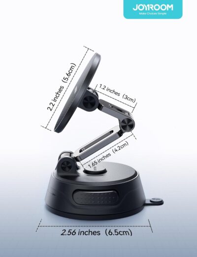 JOYROOM Car Mount for iPhone, [Tri-Fold] MagSafe iPhone Car Mount, [Suction Pro+Gel Base] 360° Rotation iPhone Car Holder, Strong Magnet for iPhone 17 Pro Max and Other Series[Not for Charging] - Image 9