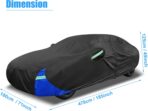 X AUTOHAUX 3L Car Cover Waterproof Snowproof All Weather for Car Outdoor Full Car Cover Rain Sun Protection Universal Fit for Sedan 178"-185" - Image 7
