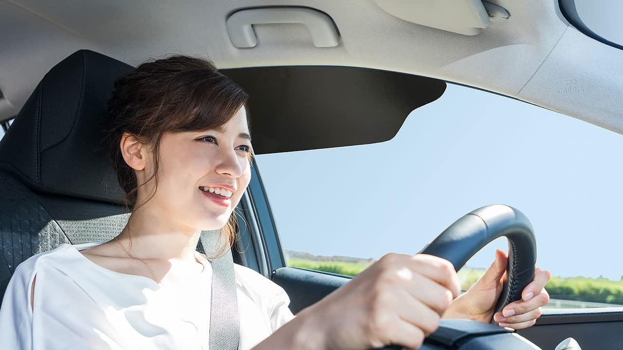 61LxgUJlGML._AC_SL1280_.jpg Windshield Sunshade for Car Sun Window Shade Visor Shades Sunshade Visors Extender (2 Pack) - Image 1