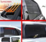 Car Sun Shade Side Window Shade for Grand Cherokee L 2021-2026 Baby UV Protection Magnetic Curtain Sunshade Auto Accessories Foldable(Rear+Triangular Window 4pcs) - Image 5