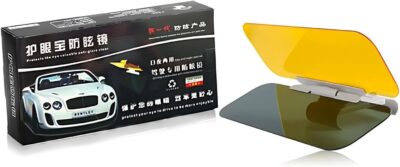 Day/Night Polarized Sun Visor Extender for Car/Trucks, Anti-Glare UV Protection Clip-On Shield, Shatterproof Optical Acrylic/Heat Reducer/Universal Adhesive-Free Sun Visor for Car Windshield - Image 7