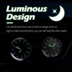 2PCS Luminous Analog Car Clocks for Dash Stick on,Mini Tiny Stick on Clock for Car Dashboard with Vent Clip,Self-Adhesive Dashboard Clock for Vent & Dashboards Decoration - Image 5