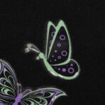 BDK Embossed Neon Purple & Green Butterflies Design Carpet Car Floor Mats for Auto Van Truck SUV-4 Pieces Front & Rear Full Set with Rubber Backing-Universal Fit - Image 7