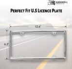Chrome License Plate Frame Made of Zinc Alloy Metal, Universal Car Accessories,1 Pack License Plate Holder Never Rust and Unbreakable with Metal Screws, Chrome Caps and Screwdriver - Image 3