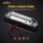 Partsam 4" Ultra-Thin-Line White 9 LED Utility Light Bar, Sealed Clear Lens Marine Boat Lights, Trailer Car RV Camper Car Pickup Dome Lighs, Marker Lights, Under Hood Lights - Image 2