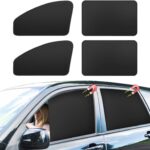 Car Curtains for Side Window - 4 Pcs Privacy Sun Shades Magnetic 100% Block Light Car Window Covers with Cooler Feeling (dexterous, 4pcs)