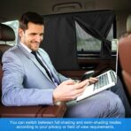 2 Pack Car Window Shades with 10 Strong Magnets 26.8"x18.5" Dual Layer Car Rear/Side Window Sunshade - Full Blackout Semi-Transparent 2-in-1 Universal Auto Sun Shade Privacy Screen - Image 7