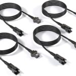 Honalia Pure White Rock Light Extension Wire 4 PCS, Extension Cable 47 Inch 2 Pin, 6000K White LED Rock Lights for Trucks UTV ATV RZR Golf Cart