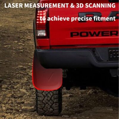 RMOURTEKK Mud Flaps Compatible with Dodge Ram 2009-2018 1500 2500 3500 & 2019-2024 Ram 1500 Classic Without OEM Fender Flares Custom Front and Rear Mud Guard Set（4pcs-Set） - Image 6