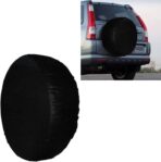 Spare Tire Cover, Universal Fit for Trailer, RV, SUV, Truck and Many Vehicle, Waterproof & Dust-Proof PVC Leather Tire Wheel Soft Cover, 25-27 Inch Weatherproof Tire Protector (14 inch)