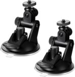 2PCS Dash Cam Suction Cup Mounts, Car Camera Mount, Windshield and Dashboard Suction Cup Mounts, Camera Mount for Car Dashcam, GPS Driving DVR, Phone Bracket, Action Camcorder, Video Recorder