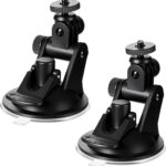 2PCS Dash Cam Suction Cup Mounts, Car Camera Mount, Windshield and Dashboard Suction Cup Mounts, Camera Mount for Car Dashcam, GPS Driving DVR, Phone Bracket, Action Camcorder, Video Recorder