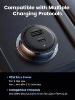 UGREEN 63W USB C Car Charger Adapter, PPS 45W Super Fast Charging 2.0 Type C Car Charger Cargador para Carro, Dual USB C for iPhone 17/16/15/14/13/12, Galaxy S24/S23/S22/Series, iPad, MacBook - Image 3