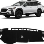 KUST Black Dash Cover for Subaru Outback 2020 2021 2022 2023 2024 2025 Left Hand Driving Dashboard Cover Polyester Dash Mat Non-Slip Interior Accessories for Subaru Outback No Glare