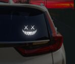 Reflective Smile Demon Car Sticker,Funny Cool Die Cut Waterproof Car Window Decal