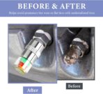 8 PCS Tire Pressure Monitor Valve Stem Caps, 2.4Bar 36 PSI Tire Pressure Sensor Indicator, 3 Color Eye Alert Pressure Monitoring Valve Stem Cover for Cars Trucks SUVs (Silver) - Image 4