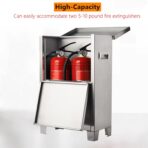 Stainless Steel Fire Extinguisher Cabinet for 5-10 pounds Extinguisher 20'' x 12.7'' x 6.9'' Accommodate Two Extinguisher Indoor/Outdoor Ground Fire Extinguisher Box Waterproof Dustproof - Image 2