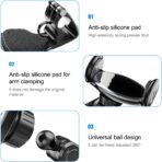 Car Dashboard Phone Holder, 360° Rotation Clip-on Vehicle Dash Cellphone Stand with Parking Number Plate, Auto Sun Visor & Rear View Mirror Mobile Phone Mount, Fits Most Smartphones - Image 3