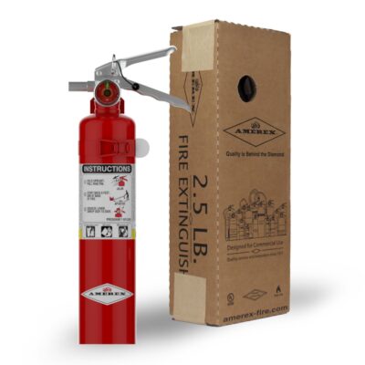 Amerex B417, 2.5 lb. ABC Dry Chemical Class A B C Fire Extinguisher with Wall Bracket, 2 Pack - Image 6