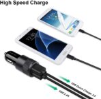 Fast Car Charger, Quick Charging 5.4A/30W Phone USB Adapter Rapid Plug 2 Port Cigarette Lighter Auto Charger Flush Compatible Samsung, Tablet, iPhone, iPad, LG, Automobile - Image 4