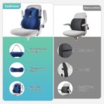seeknow Lumbar Support for Chair Back Support for Couch Lumbar for Car Office Chair Back Cushion for Lower Back Pain Memory Foam Back Rest for Desk Chair, Recliner, Car Seats - Image 6