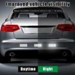 20 PCS Car Reflective Stickers, Intense Reflective Waterproof Adhesive Stickers for Safe Driving, High-Intensity Scratch-Resistant Reflective Decal, Car Accessories (Silver) - Image 3