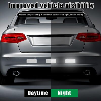 20 PCS Car Reflective Stickers, Intense Reflective Waterproof Adhesive Stickers for Safe Driving, High-Intensity Scratch-Resistant Reflective Decal, Car Accessories (Silver) - Image 3
