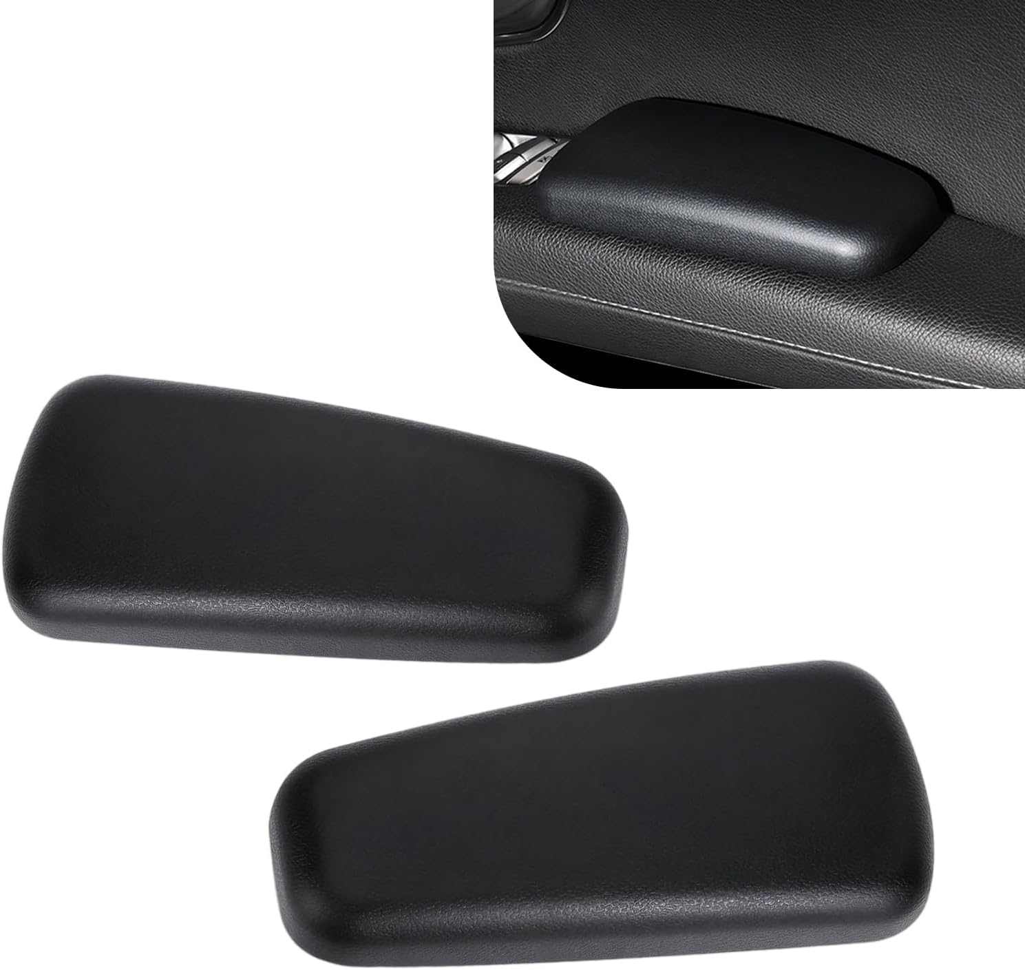 61NQHH4GbJL._AC_SL1500_.jpg 2 PCS Car Elbow Pad Arm Rest, Polyurethane Elastic Soft Arm Leg Support Pillow, Multi-functional One-piece Molded Car Interior Decoration, Universal for Most Vehicles (Black) - Image 1