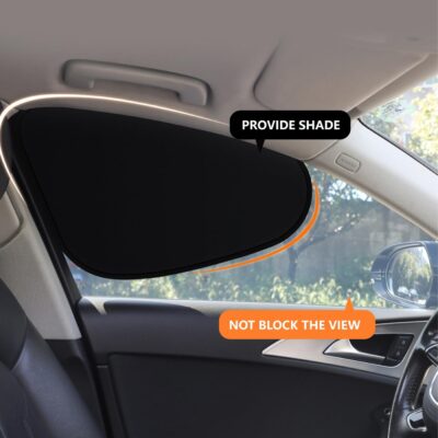4PCS Car Window Shade, Automobile Sunshade, Car Sun Blocker, Static Suction car Window Sunshade, 99% Sun-Blocking Rate, Front and Rear Window sunshades - Image 2
