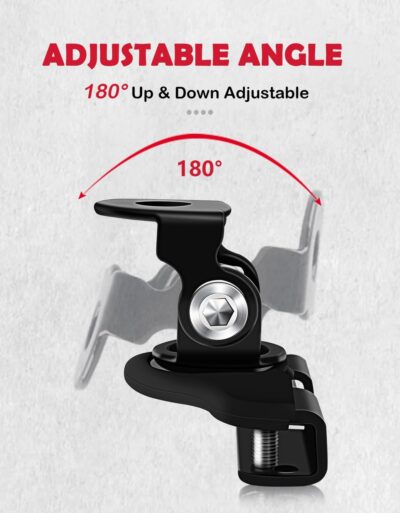 Led Hood Mounts, Universal Led Light Bar Mounting Brackets 304 Stainless Steel Hood Clamp Lights Mounts, Black - Image 5