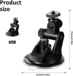 2PCS Dash Cam Suction Cup Mounts, Car Camera Mount, Windshield and Dashboard Suction Cup Mounts, Camera Mount for Car Dashcam, GPS Driving DVR, Phone Bracket, Action Camcorder, Video Recorder - Image 2