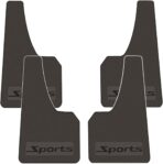 KEYOOG 4 Pcs Standard Size Universal Automobile Mud Flap, Splash Guard, Fit for Sedan, SUVs, MPV (Not Fits to Full-Size SUVs), Soft Mud Guard of Sediment Resistant, Size 17.1 in/9.06 in/0.2 in (Sports
