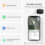 Tracker Device for Vehicles,Mini Hidden Car Tracker with Magnetic Case,No Monthly Fee Real Time GPS Car Tracker Works with Apple Find My (iOS Only) (Black,1PCS) - Image 3