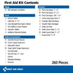First Aid Only 91248 OSHA-Compliant First Aid Kit, All-Purpose 50-Person Emergency First Aid Kit for Business, Worksite, Home, and Car, 260 Pieces - Image 2