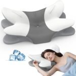 Cervical Neck Pillow for Pain Relief - Ergonomic Pillow Memory Foam Pillows for Sleeping, Cooling Orthopedic Neck Support Pillow, Contour Cervical Pillow Bed Pillow for Back Stomach Sleepers