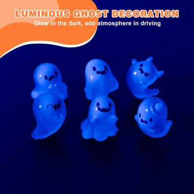 Luminous Ghost Car Dashboard Decor, 6PCS Fun Ghost Car Dash Decorations, Rear View Mirror Ornament, Interior Accessories for Home Office - Image 7