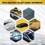 Car Cover for Sedan, Car Cover Waterproof All Weather for Automobiles, Outdoor Heavy Duty Full Car Covers Windproof Universal Fit for Sedan 180-185 inch - Image 7