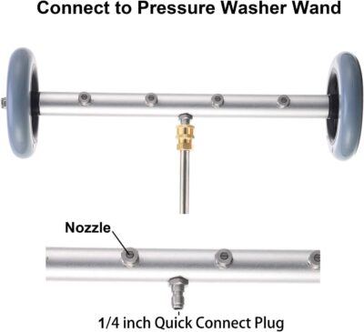 RIDGE WASHER Pressure Washer Undercarriage Cleaner, 16 Inch Undercarriage Washer, Pressure Washer Under Car Cleaner with Straight Extension Wand, 4000 PSI - Image 3