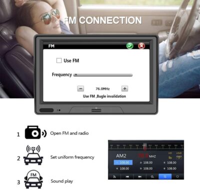AWESAFE Car GPS Navigation System Latest 2025 Map,7 inch Touch Screen Turn-by-Turn Voice Guidance, Speed & Red Light Warning - Image 3