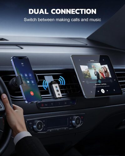 1Mii Bluetooth 5.4 Receiver for Car, 3.5mm Jack AUX Bluetooth Car Adapter, Wireless Audio Receiver for Home Stereo with Volume Control, Hands-Free Clear Call, 16H Battery Life (RX Only) - Image 5