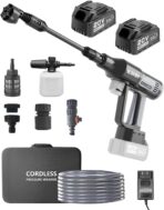 1200PSI Cordless Pressure Washer 2 Batteries - Brushless Cordless Power Washer with 6-in-1 Nozzle, Foam Cannon, LCD Display, Battery Pressure Washer for Patio, Car & Outdoor Cleaning